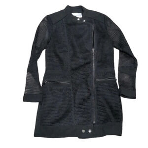 Lucy Paris black net‎ coat mini dress size small